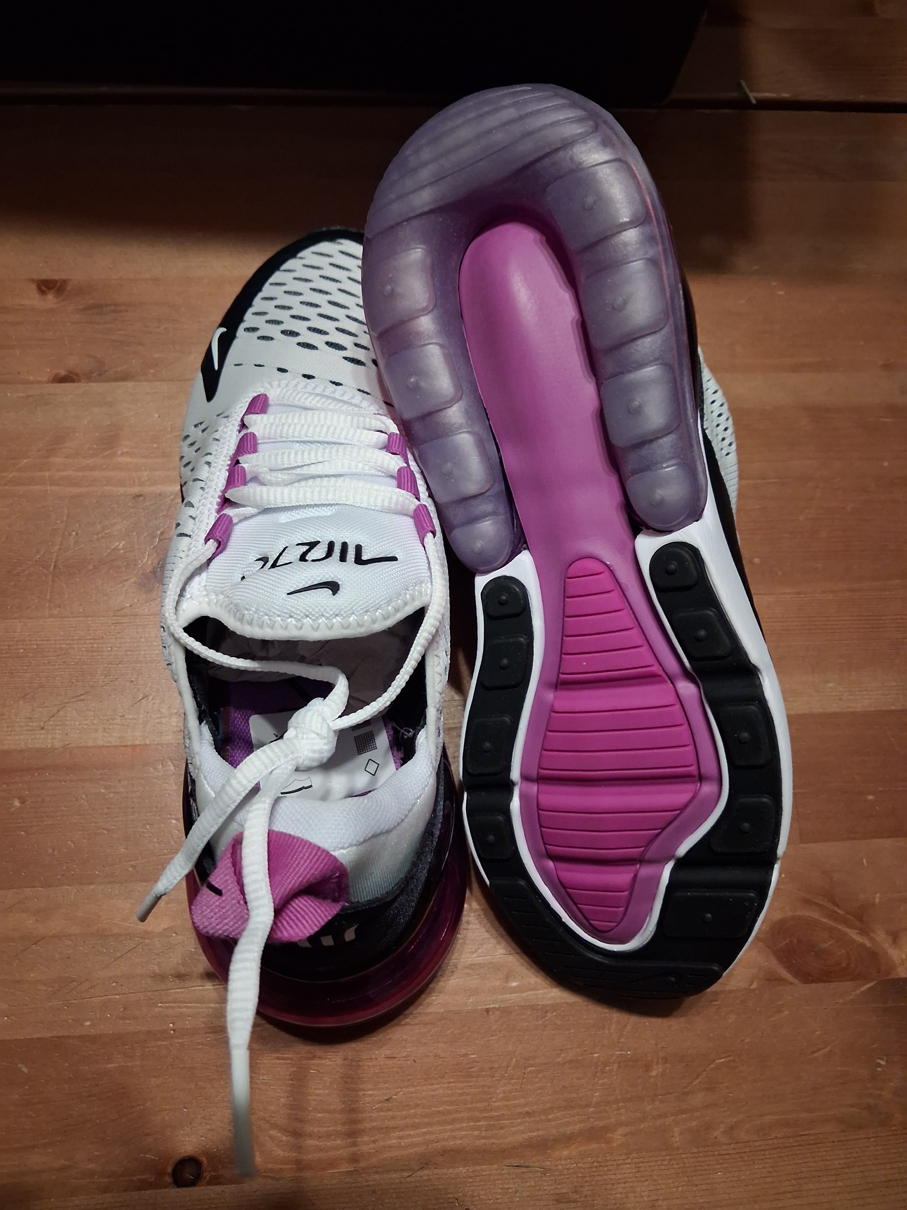 nike Air max 270 white/black - fuchisa dream (37.5)(AH6789 113)
