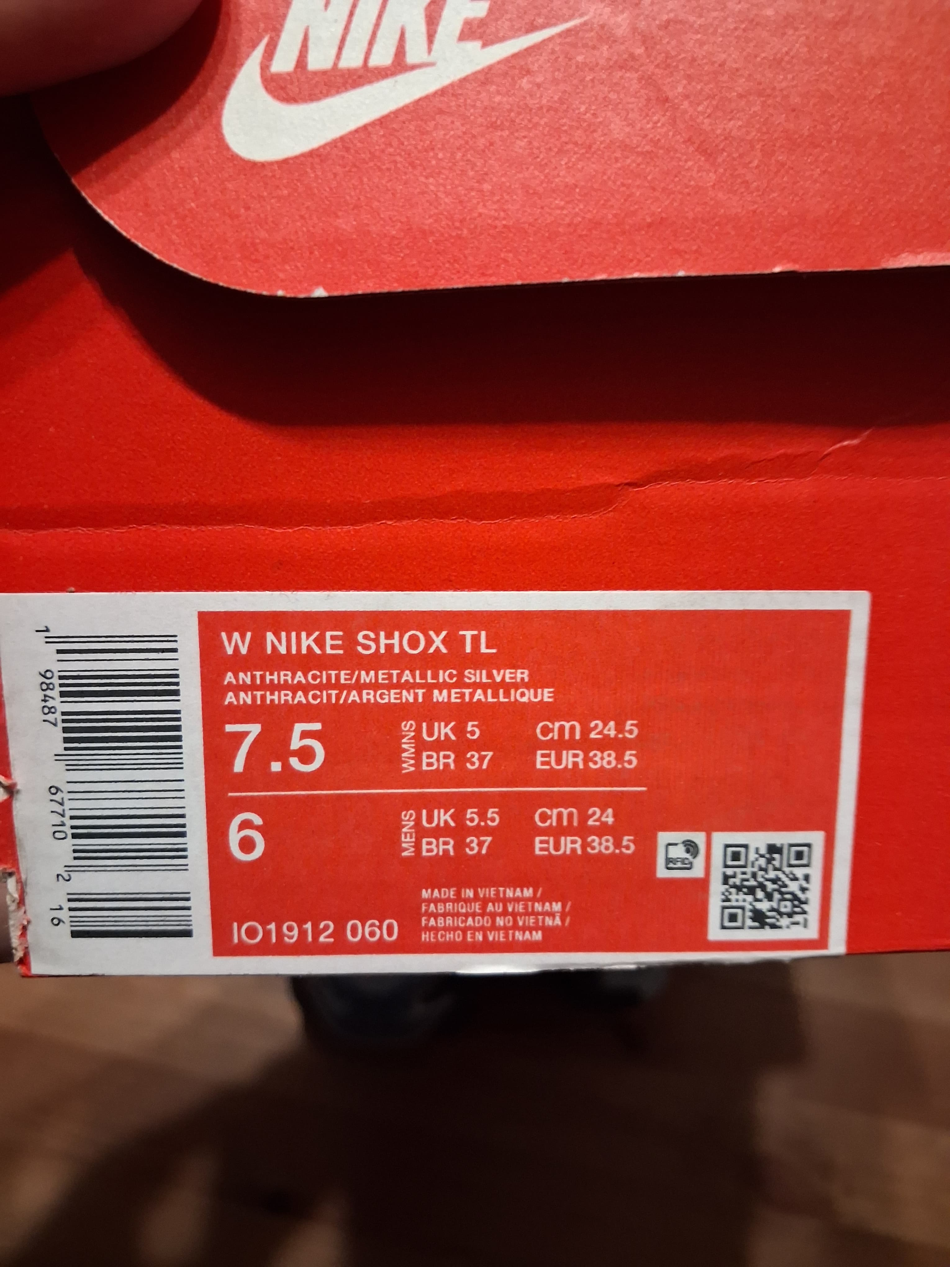 Nike shox tl Anthracite/ Metallic Silver (38.5)(io1912 060)