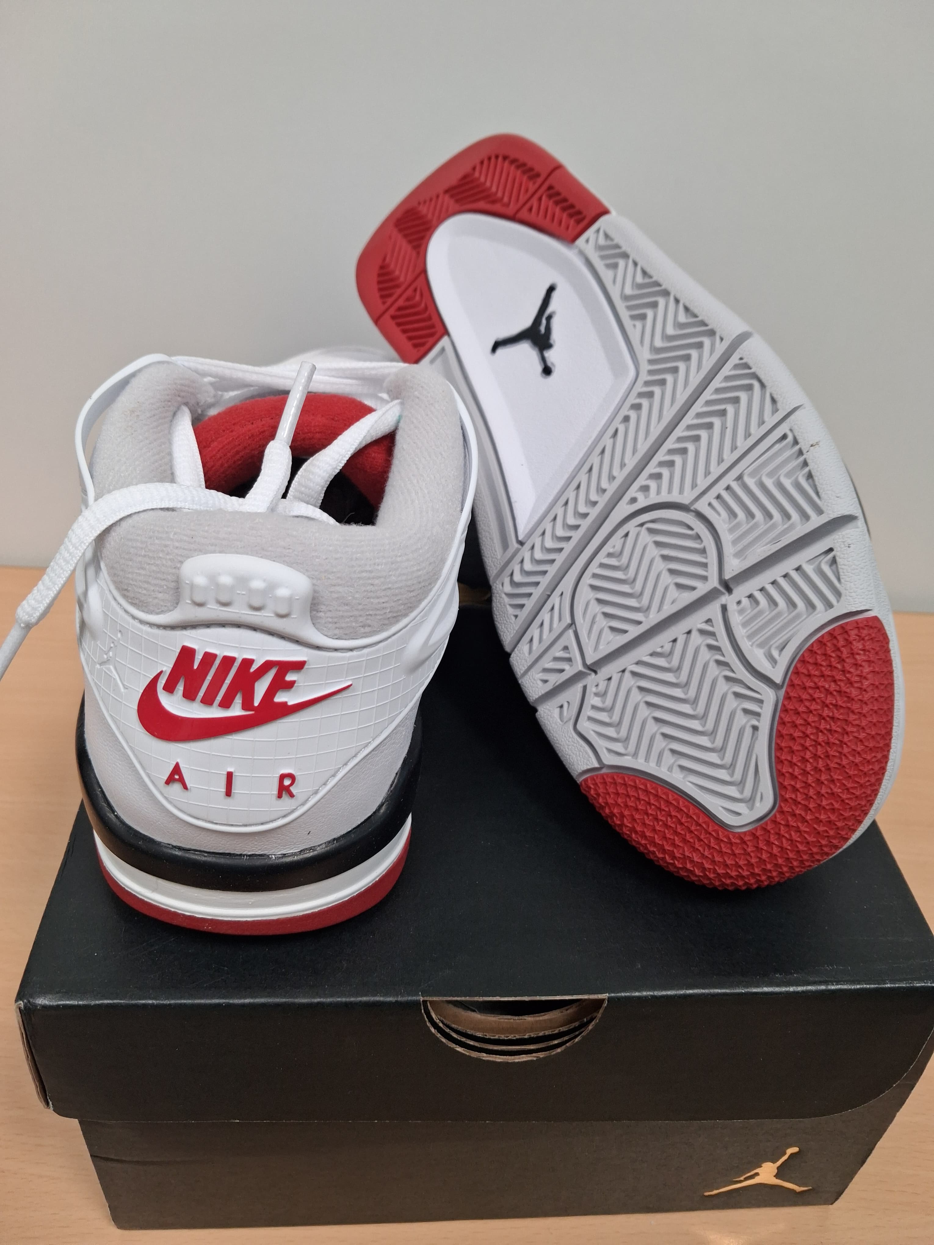Air Jordan 4 rm (gs) white/versity red - black (38)(FQ7938 102)