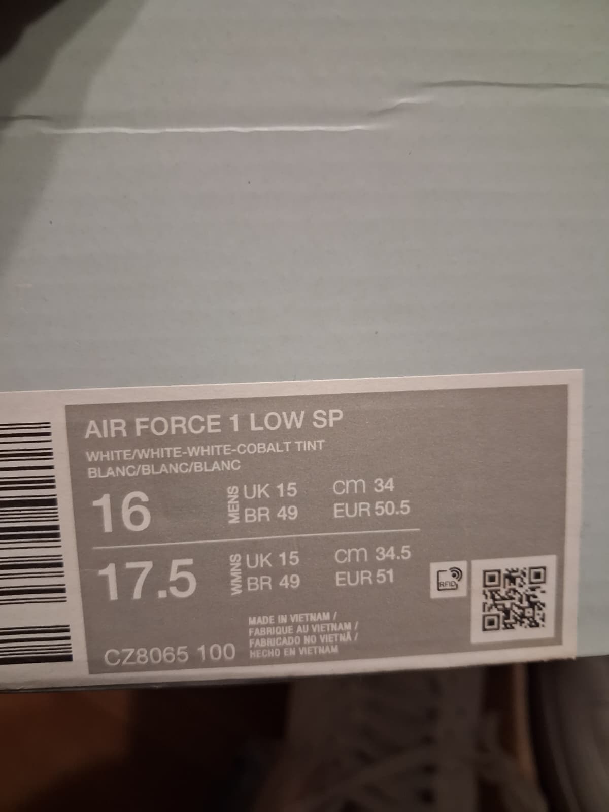 nike nocta air force 1 low SP cobalt tint (50.5) (cz8065 100)