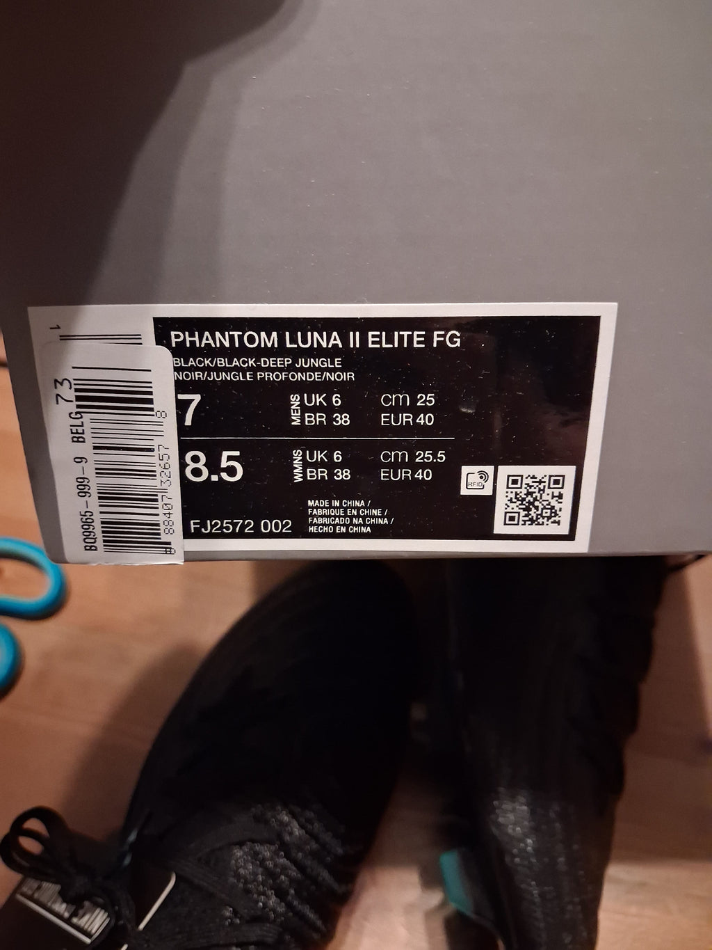 Nike phantom luna 2 Elite fg black deep jungle (40)(fj2572 002)