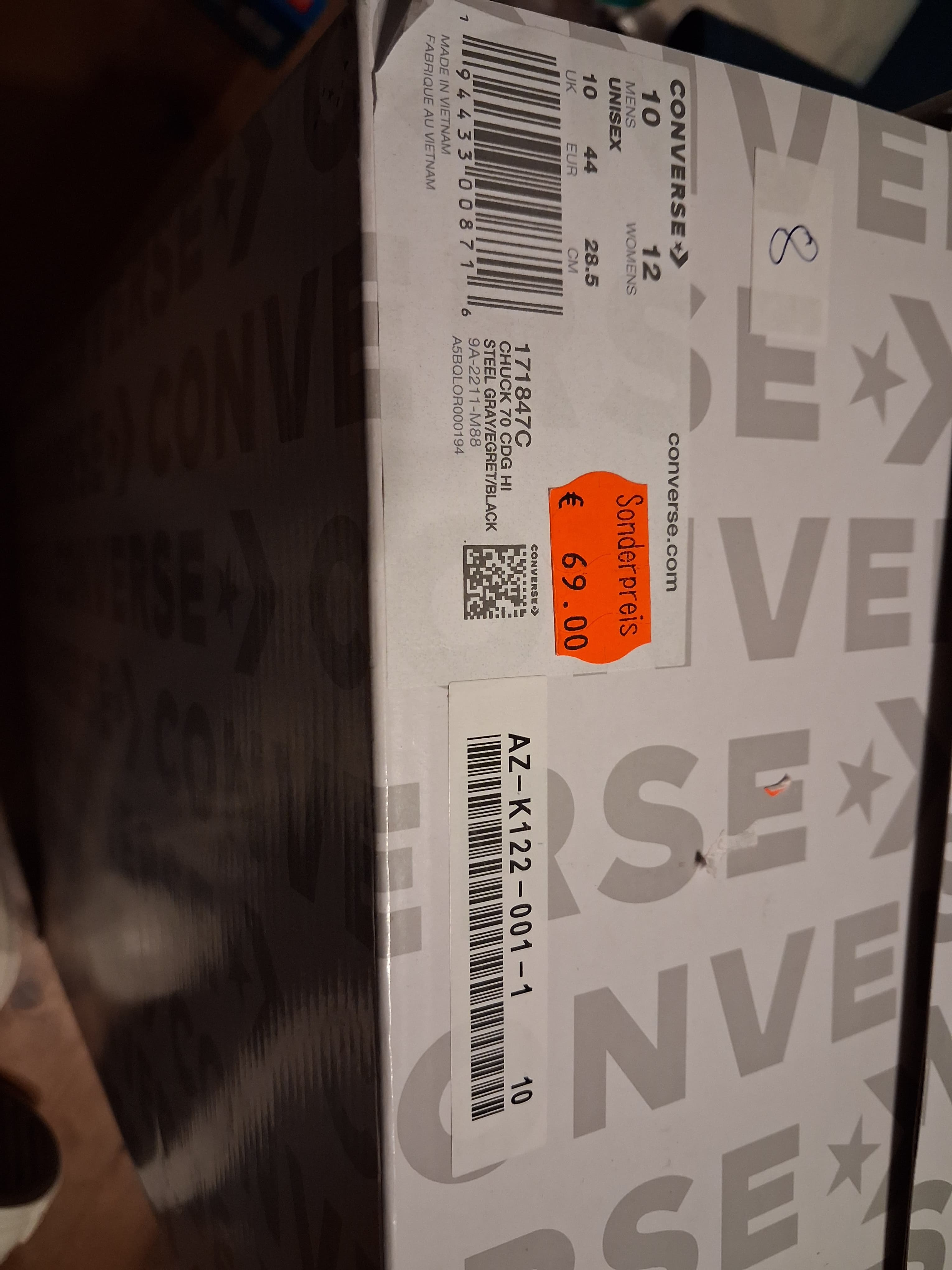 Converse Chuck Taylor All Star 70 Hi x COMME des GARÇONS PLAY(44)(171847C)