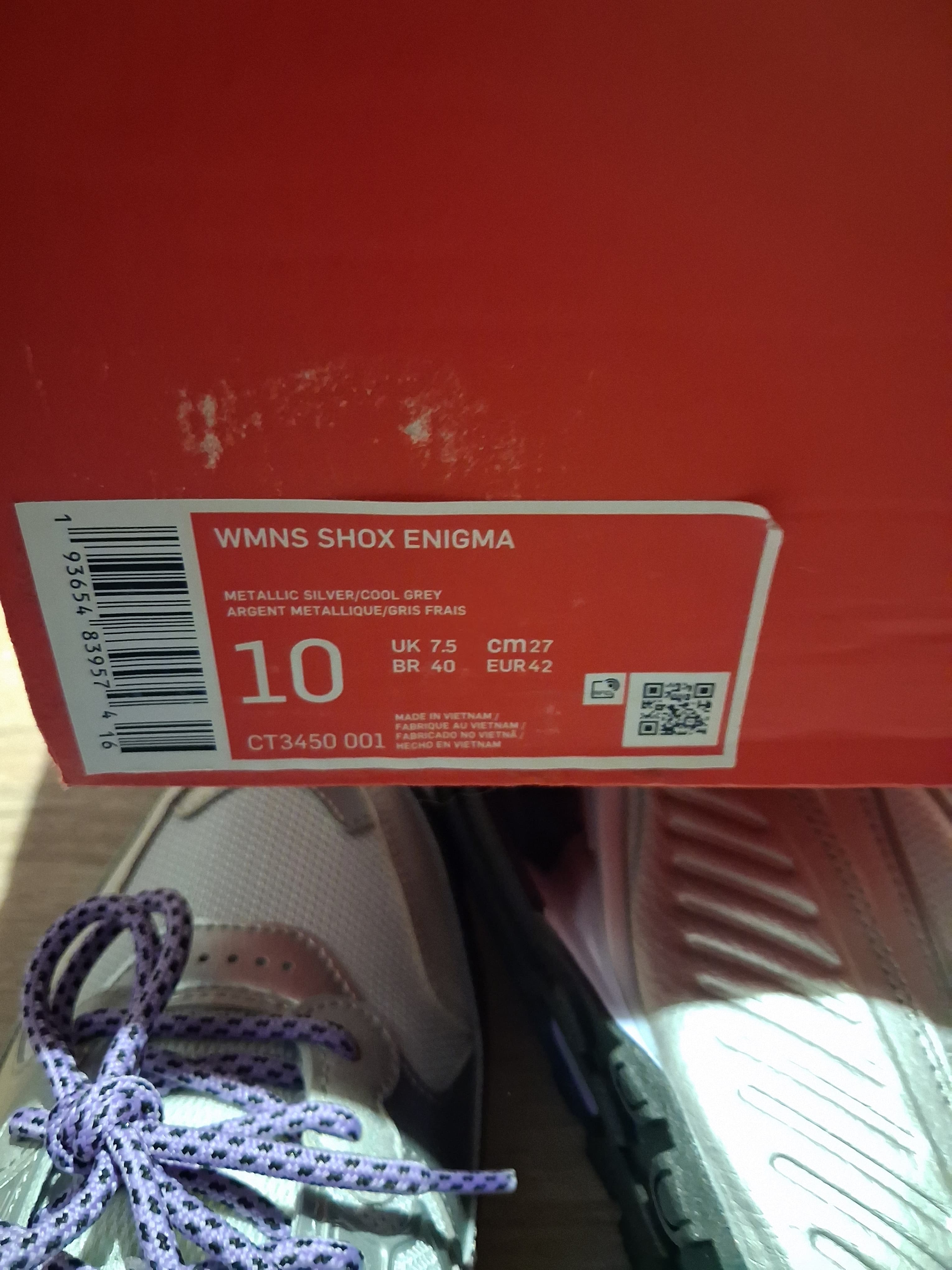 Nike Shox Enigma Metallic Silver / Cool Grey (42)(CT3450-001)