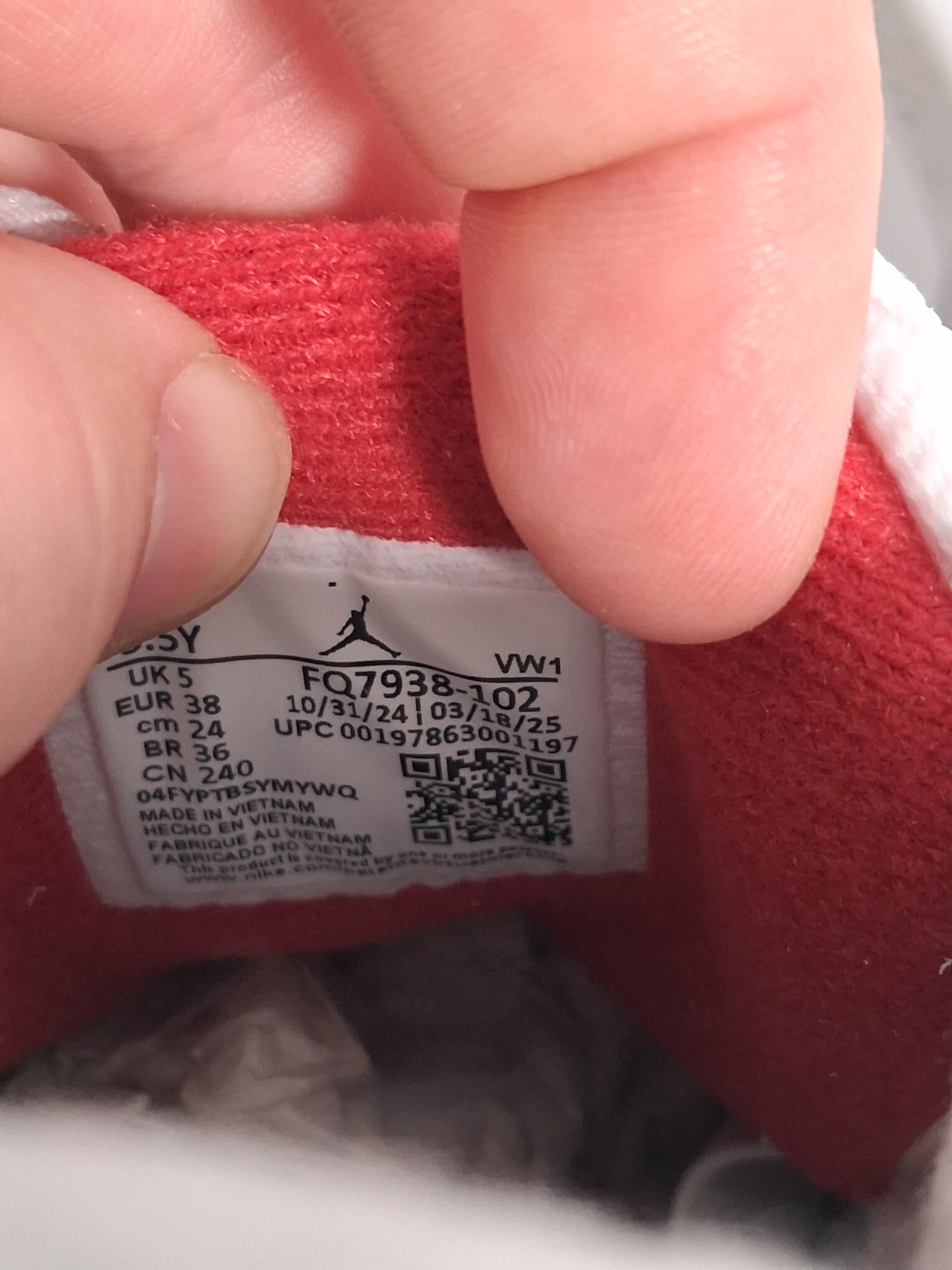 Air Jordan 4 rm (gs) white/versity red - black (38)(FQ7938 102)