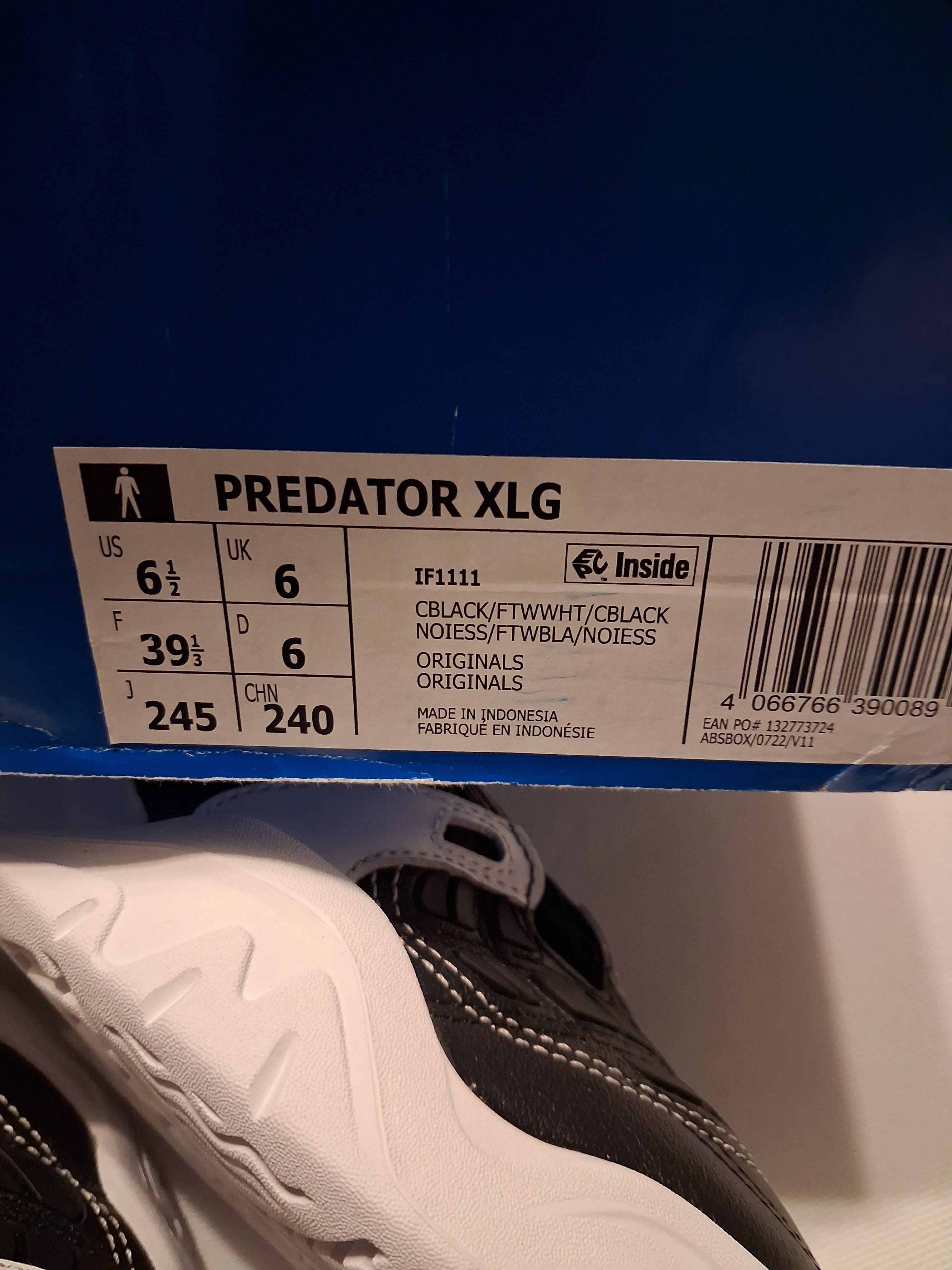 adidas Predator XLG - Lifestyle Version black (39 1/3)((IF1111)