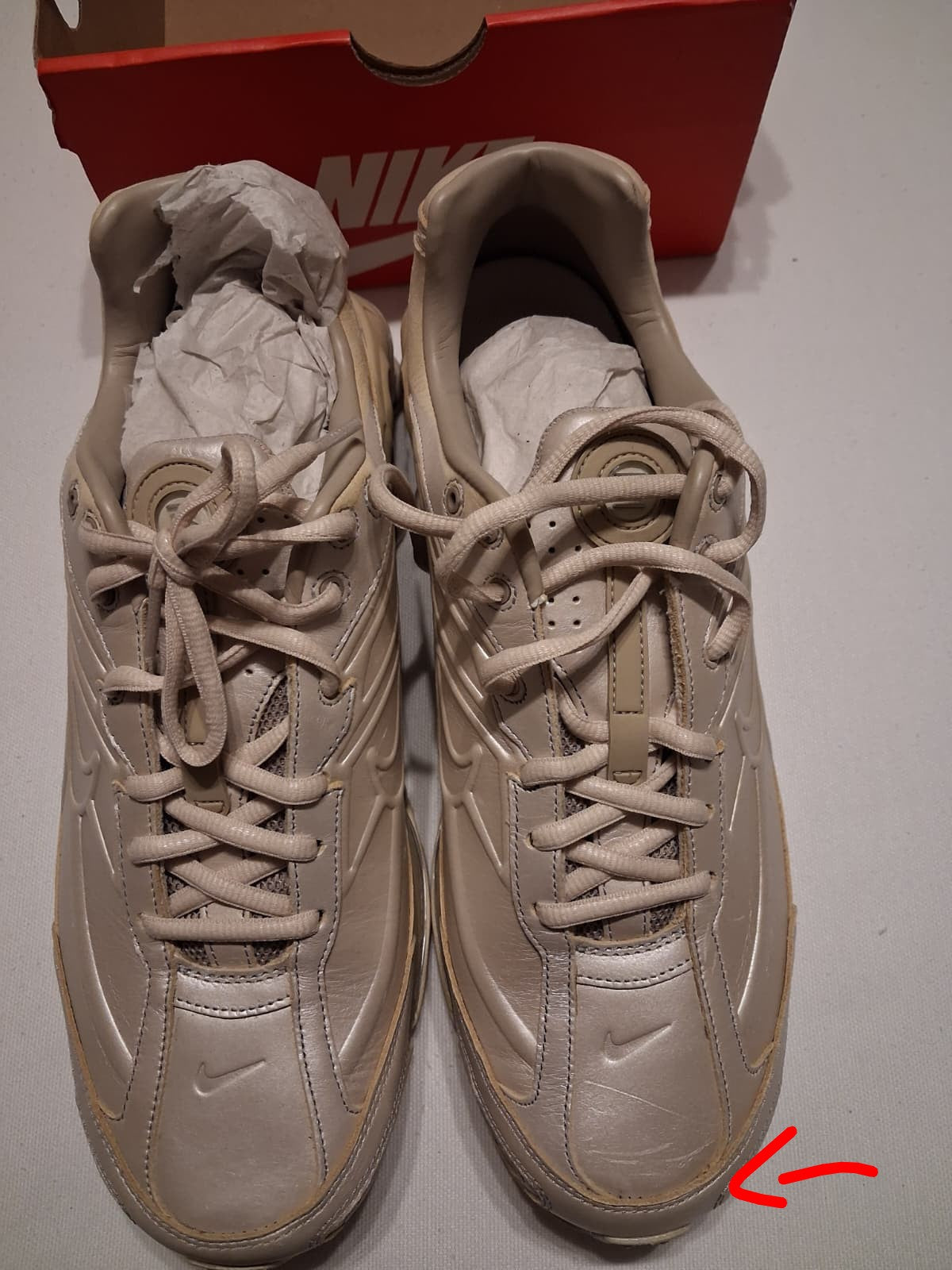 Nike shox ride 2 prm metallic silver/ LT khaki (46)(IH3653 095)