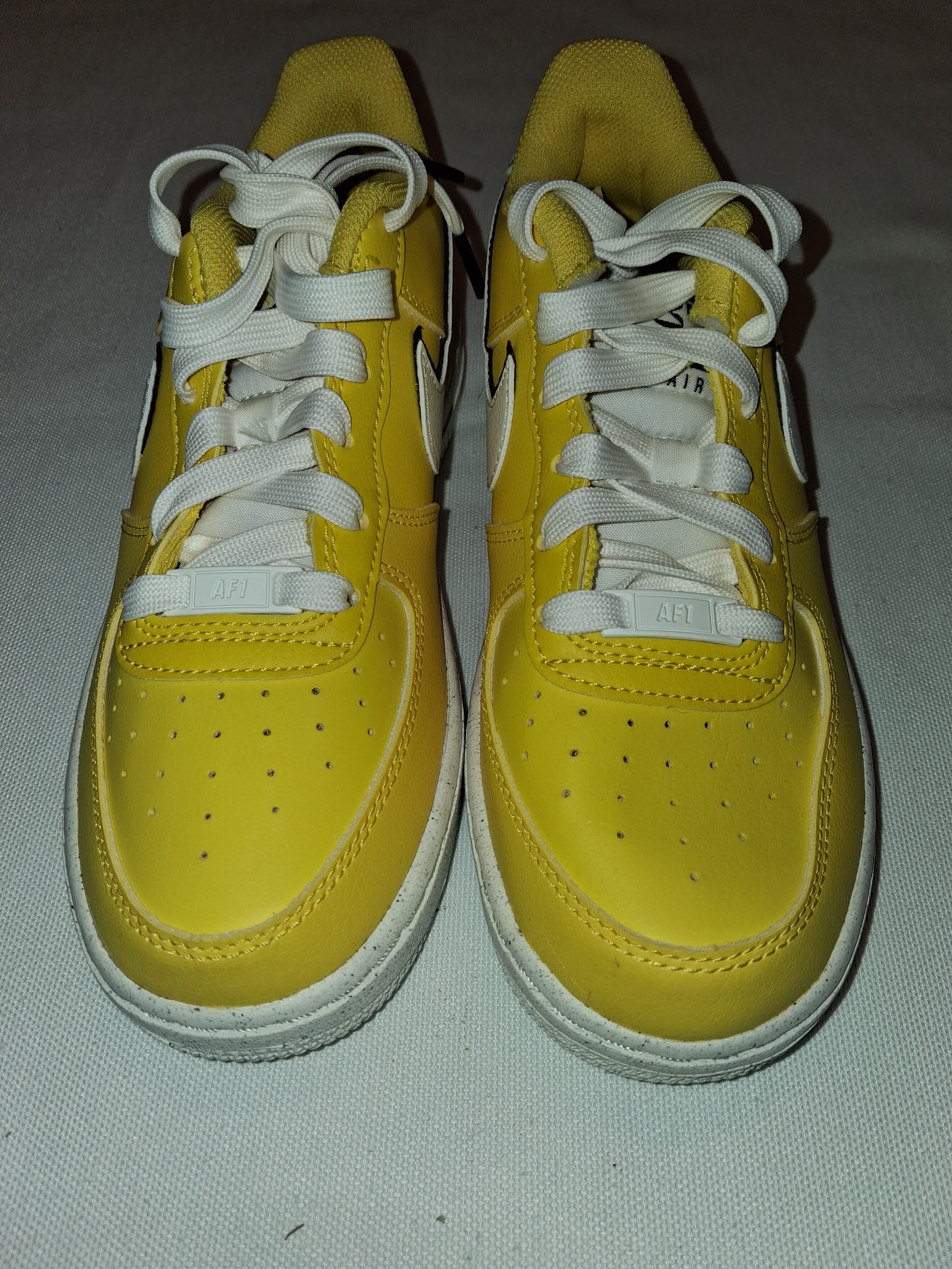 nike air Force 1 lv8 gs tour yellow, sail Black (38)(DQ0359 700)